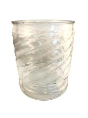 Large Swirled Glass Vase - Cylindrical Shape For Terrarium Or DIY Decor